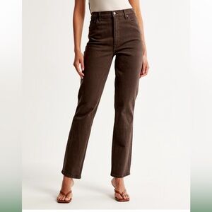 Abercrombie and Fitch ultra high rise 90’s straight jean curve love size 24